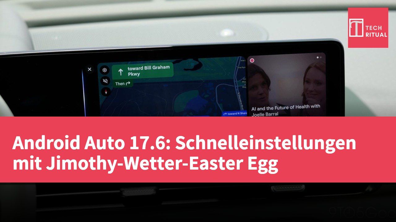 Android Auto 17.6: Schnelleinstellungen mit Jimothy-Wetter-Easter Egg