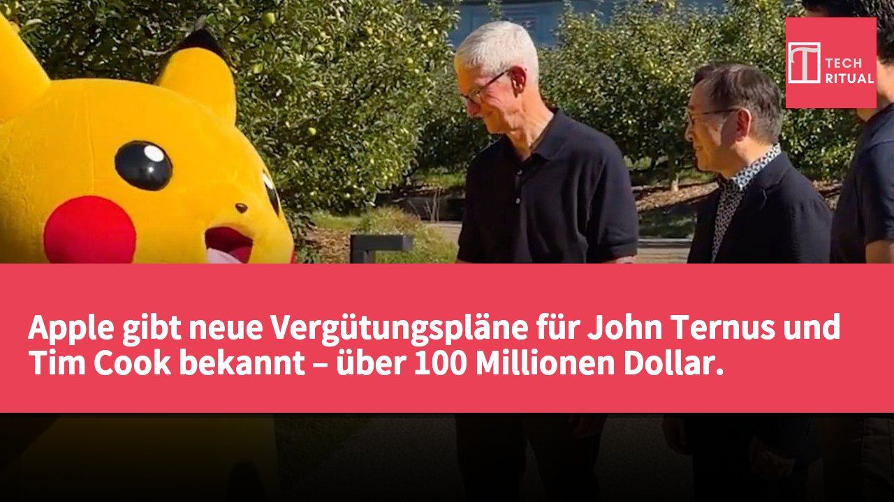 Apple gibt neue Vergütungspläne für John Ternus und Tim Cook bekannt – über 100 Millionen Dollar.