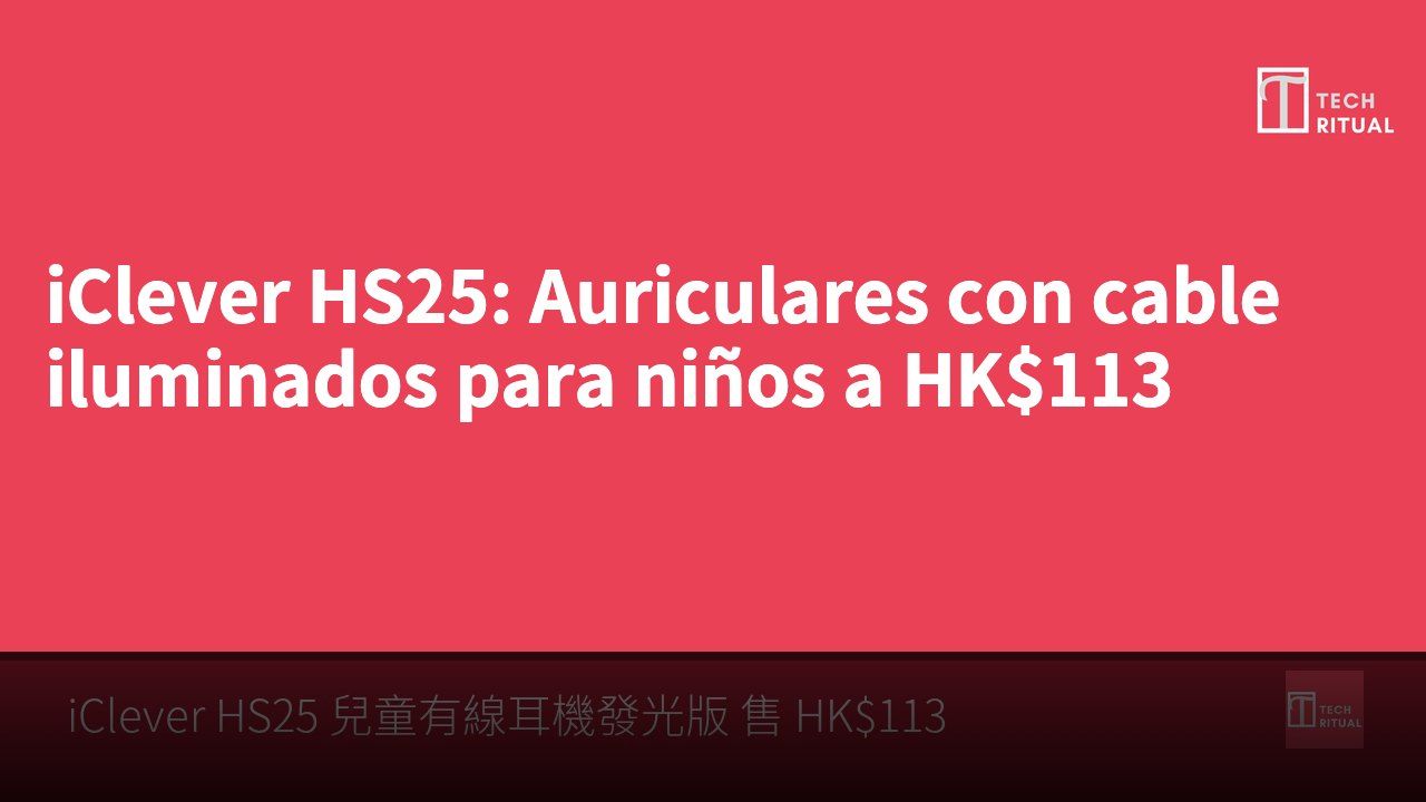iClever HS25: Auriculares con cable iluminados para niños a HK$113