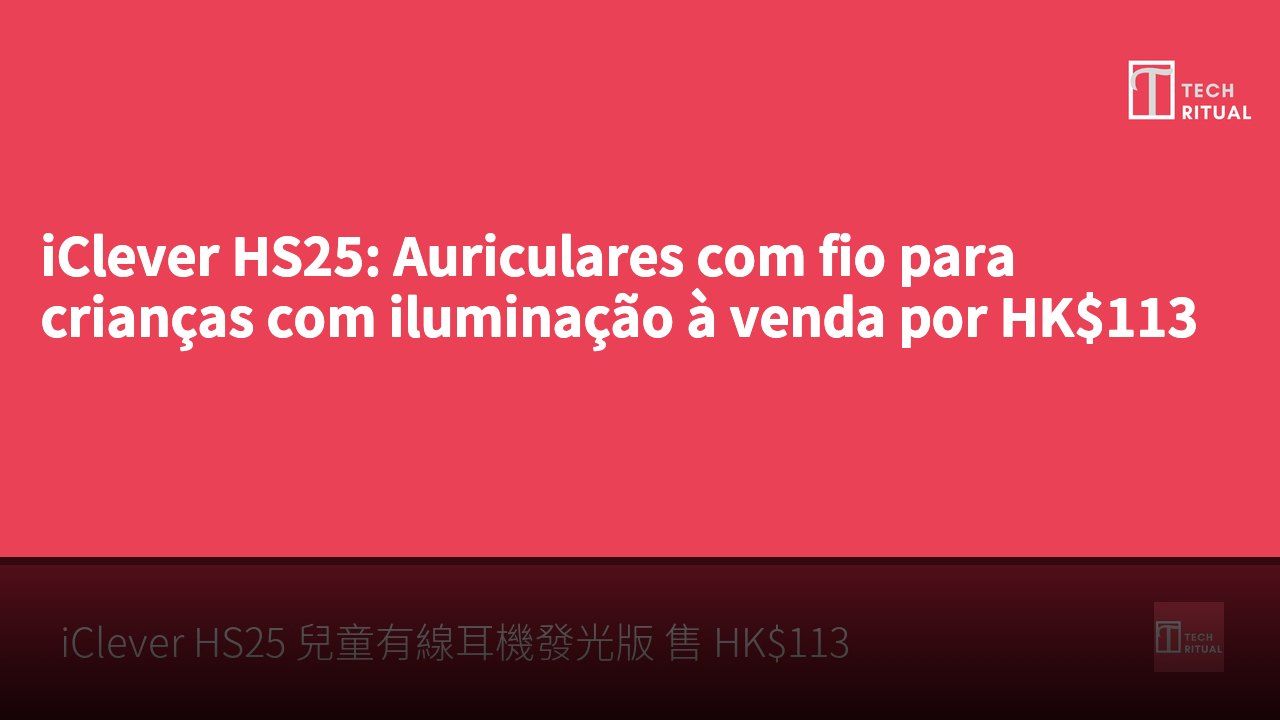 iClever HS25: Auriculares com fio para crianças com iluminação à venda por HK$113
