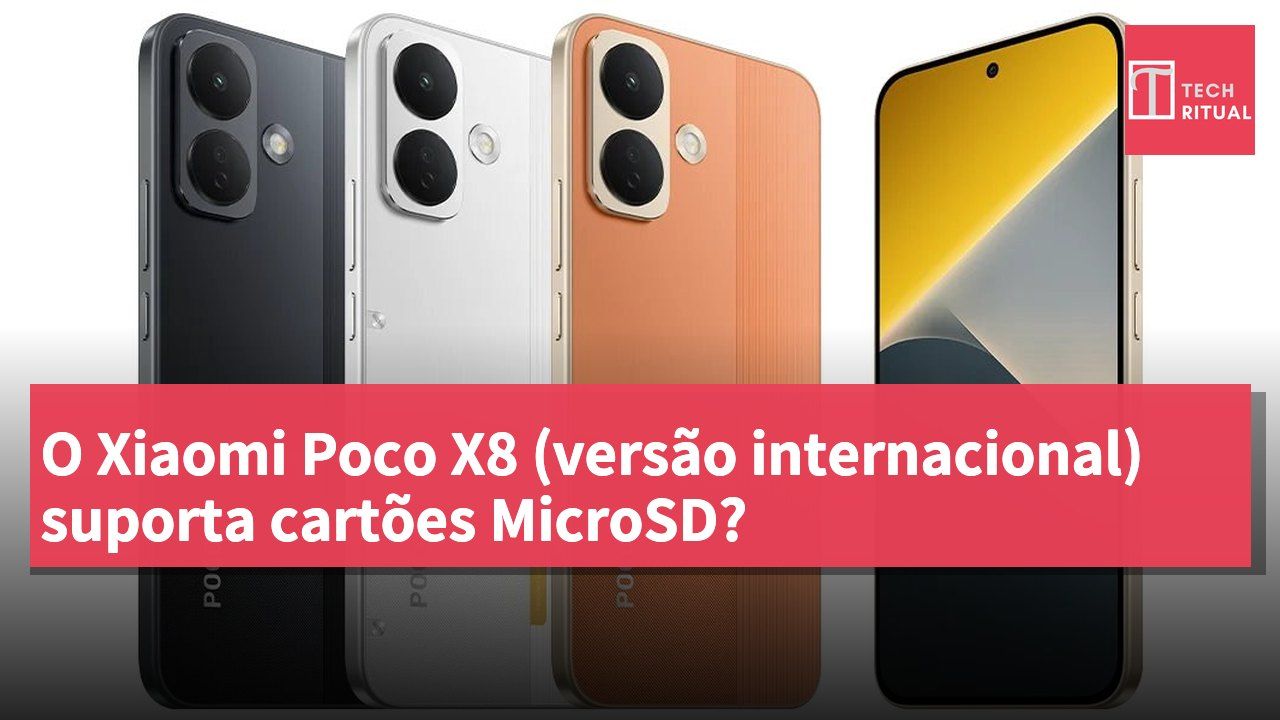 O Xiaomi Poco X8 (versão internacional) suporta cartões MicroSD?