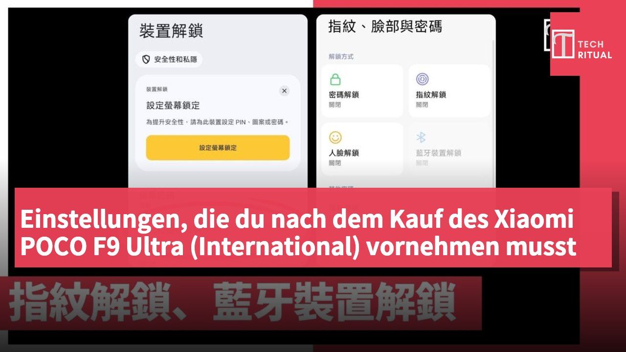 Einstellungen, die du nach dem Kauf des Xiaomi POCO F9 Ultra (International) vornehmen musst