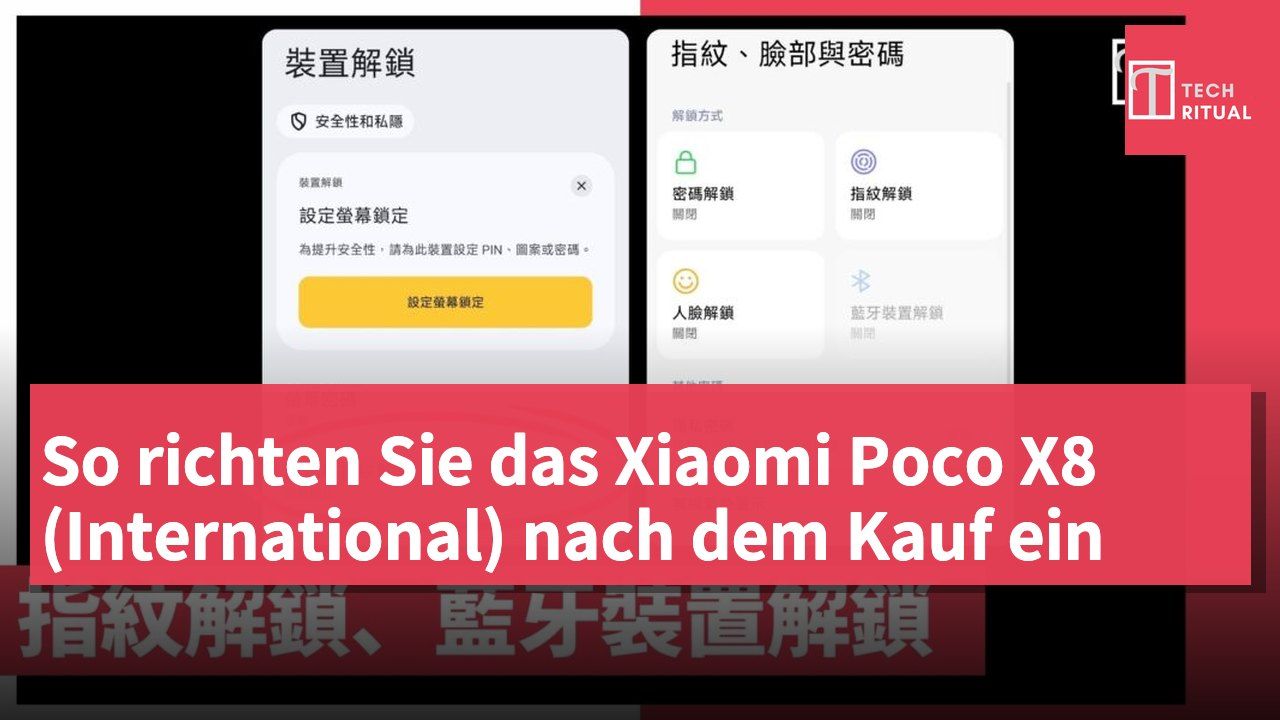 So richten Sie das Xiaomi Poco X8 (International) nach dem Kauf ein