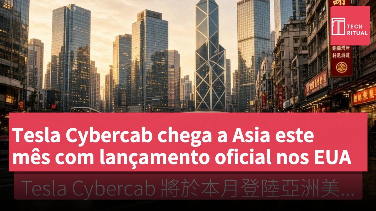 Tesla Cybercab chega a Asia este mês com lançamento oficial nos EUA