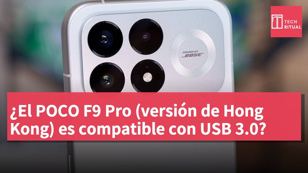 ¿El POCO F9 Pro (versión de Hong Kong) es compatible con USB 3.0?