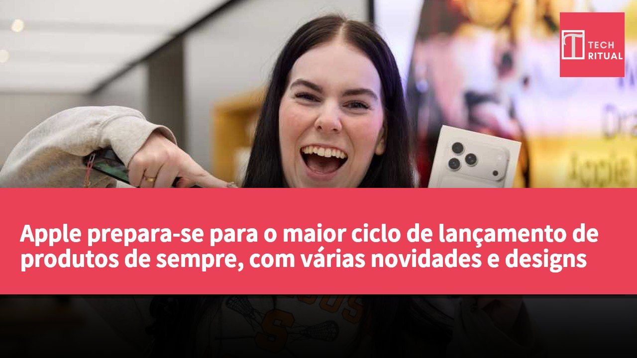 Apple prepara-se para o maior ciclo de lançamento de produtos de sempre, com várias novidades e designs dobráveis previstos para 2026 a 2027.