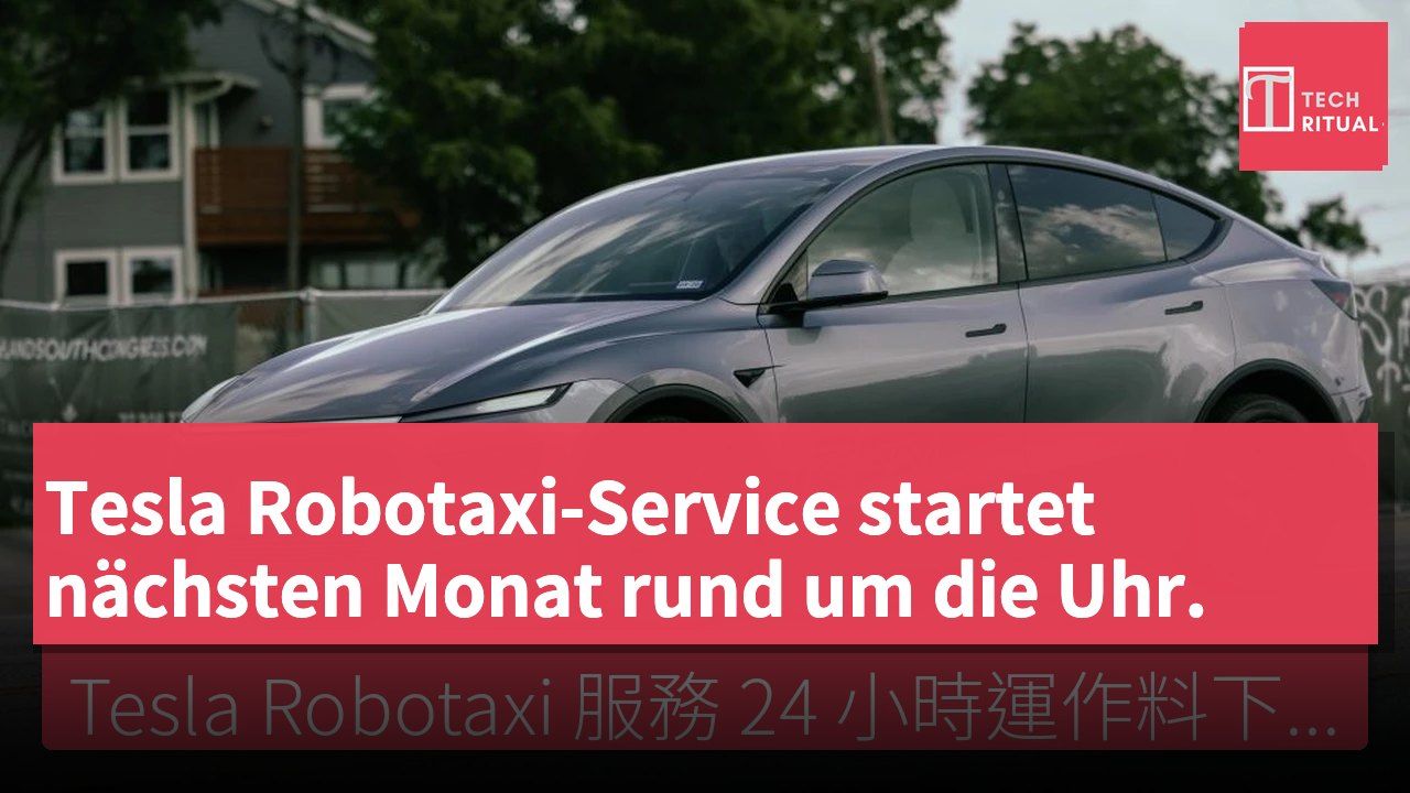 Tesla Robotaxi-Service startet nächsten Monat rund um die Uhr.
