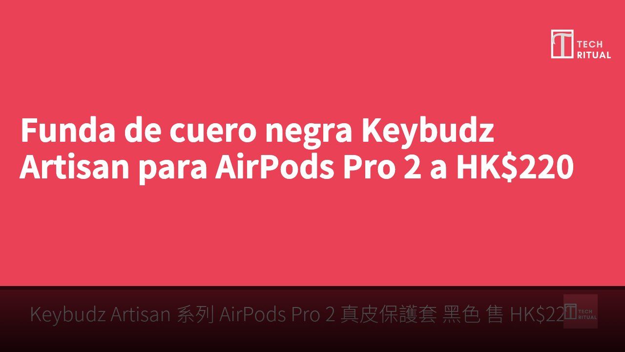 Funda de cuero negra Keybudz Artisan para AirPods Pro 2 a HK$220