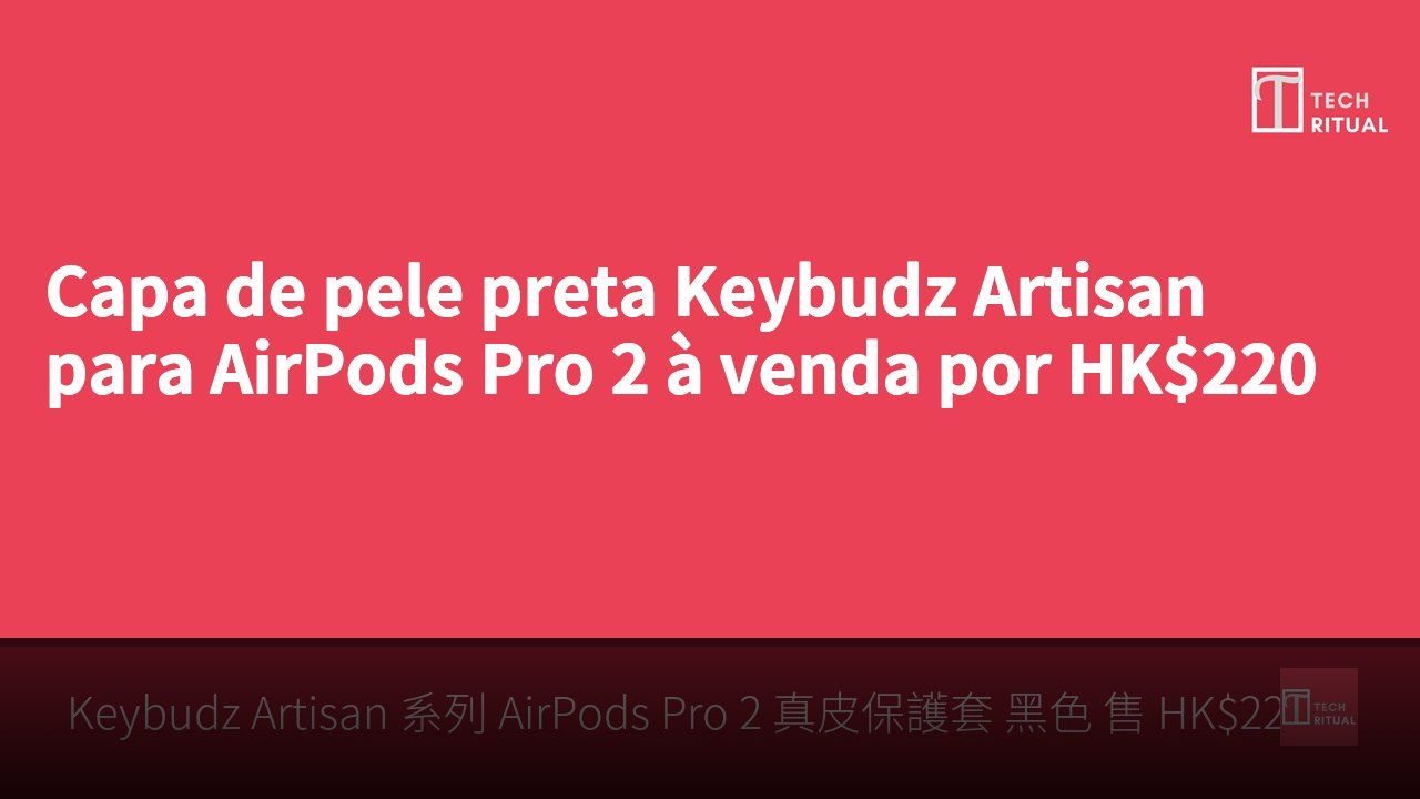 Capa de pele preta Keybudz Artisan para AirPods Pro 2 à venda por HK$220