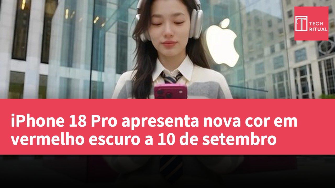 iPhone 18 Pro apresenta nova cor em vermelho escuro a 10 de setembro