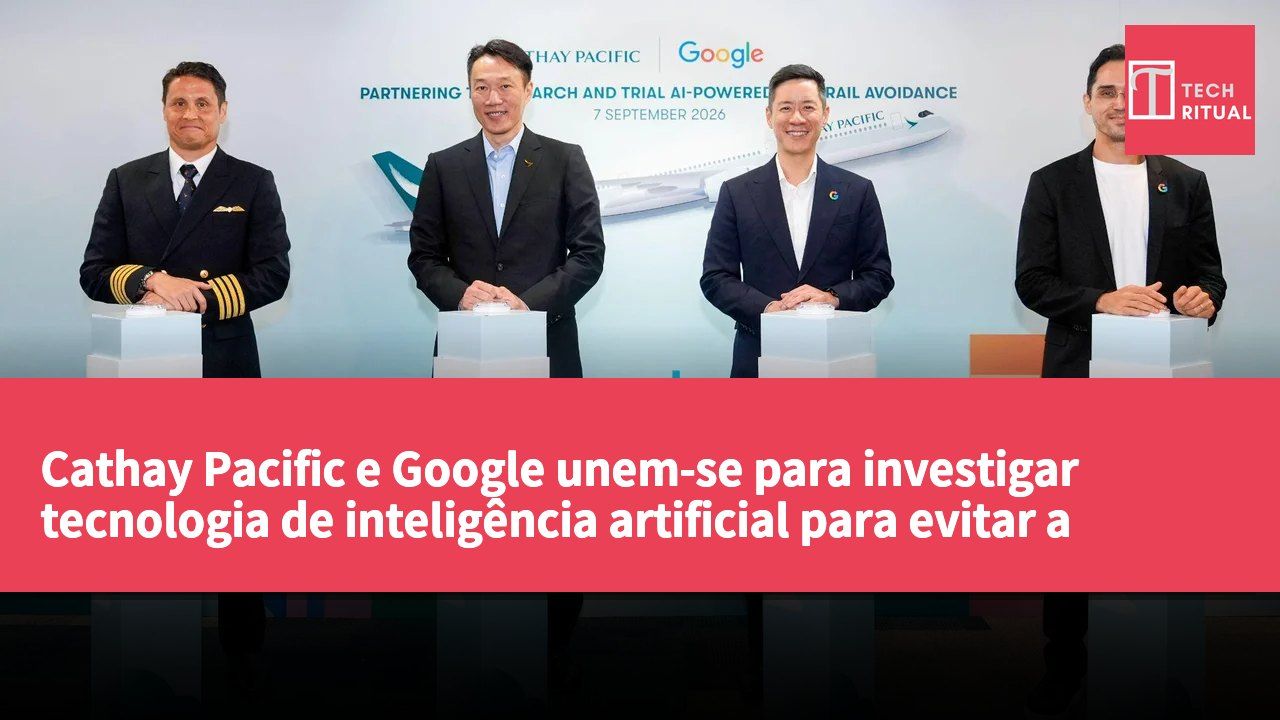 Cathay Pacific e Google unem-se para investigar tecnologia de inteligência artificial para evitar a formação de trilhas de condensação.