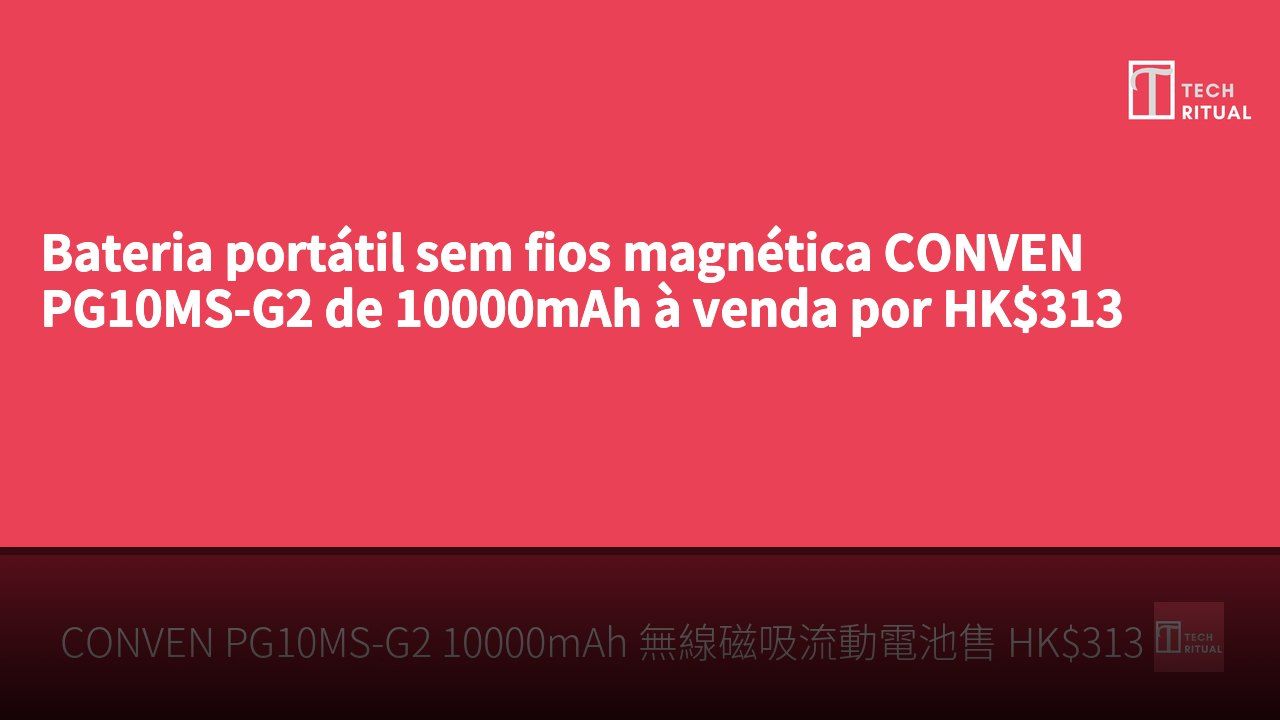 Bateria portátil sem fios magnética CONVEN PG10MS-G2 de 10000mAh à venda por HK$313