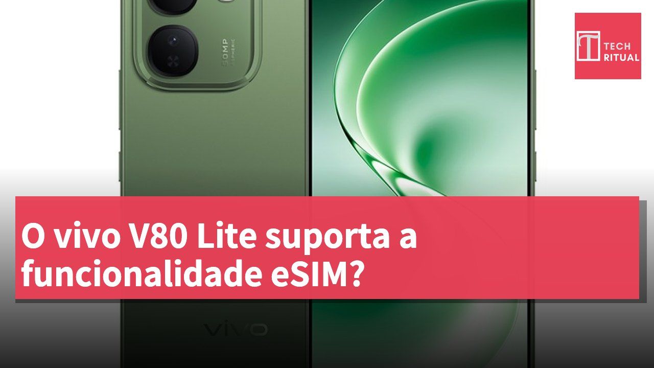 O vivo V80 Lite suporta a funcionalidade eSIM?
