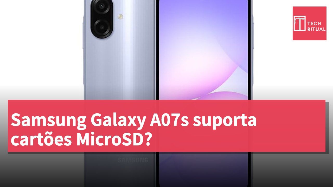 Samsung Galaxy A07s suporta cartões MicroSD?
