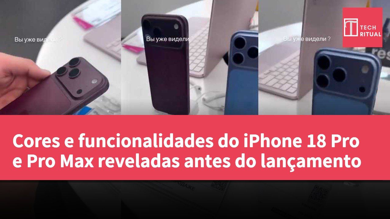 Cores e funcionalidades do iPhone 18 Pro e Pro Max reveladas antes do lançamento