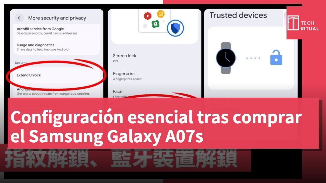 Configuración esencial tras comprar el Samsung Galaxy A07s