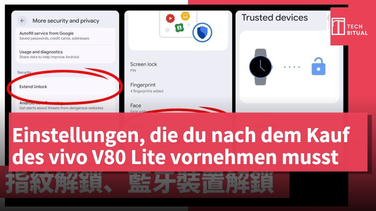 Einstellungen, die du nach dem Kauf des vivo V80 Lite vornehmen musst