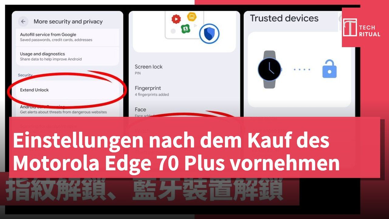 Einstellungen nach dem Kauf des Motorola Edge 70 Plus vornehmen