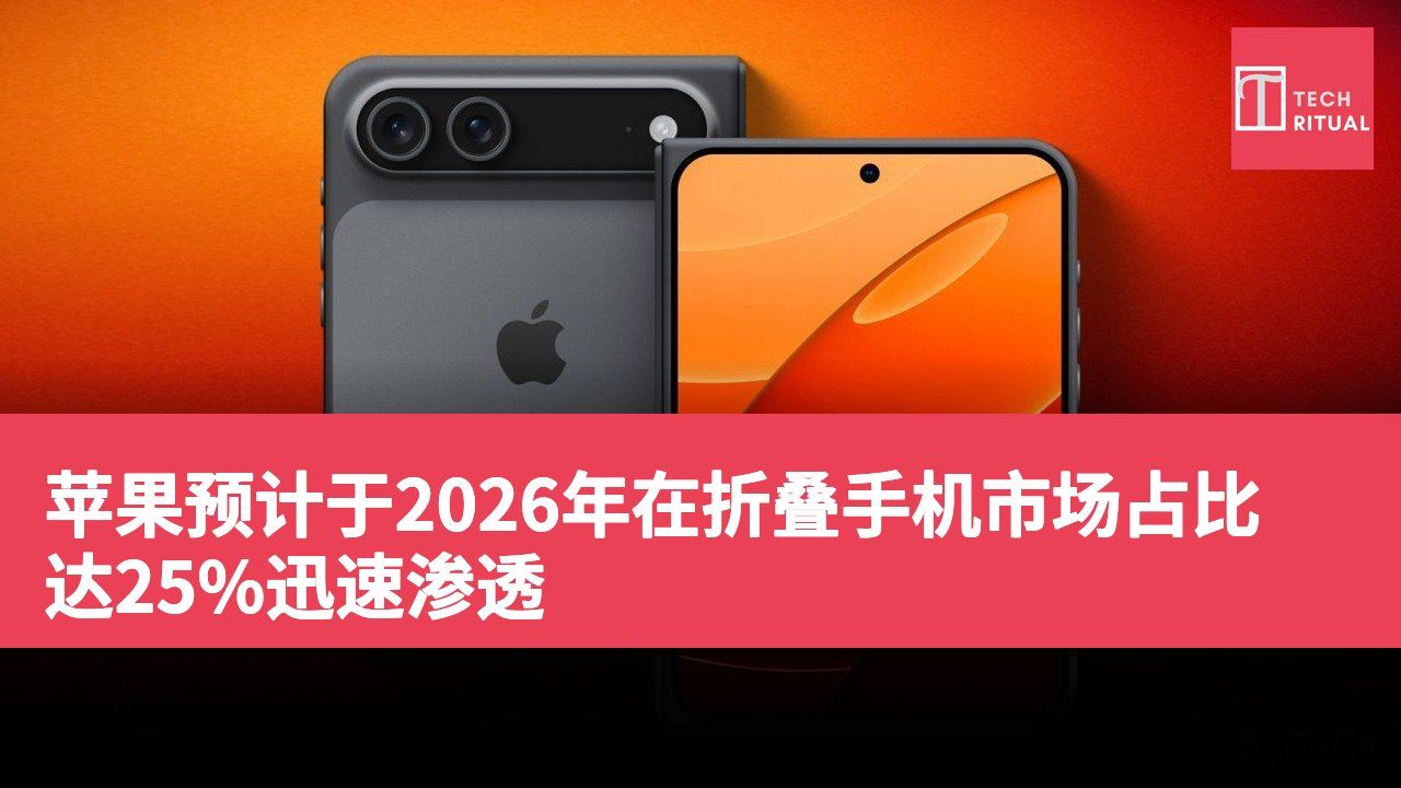 苹果预计于2026年在折叠手机市场占比达25%迅速渗透
