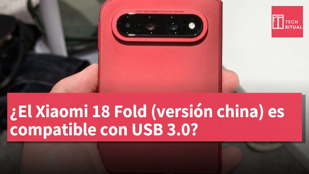 ¿El Xiaomi 18 Fold (versión china) es compatible con USB 3.0?