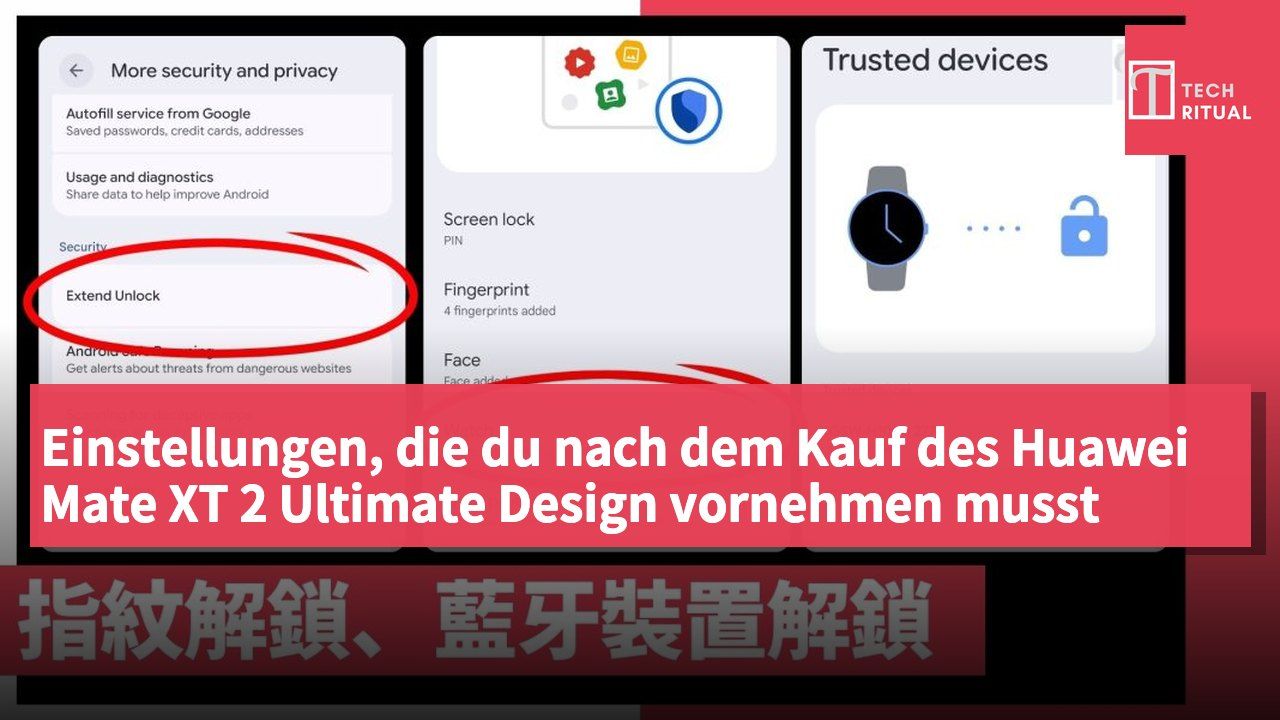 Einstellungen, die du nach dem Kauf des Huawei Mate XT 2 Ultimate Design vornehmen musst