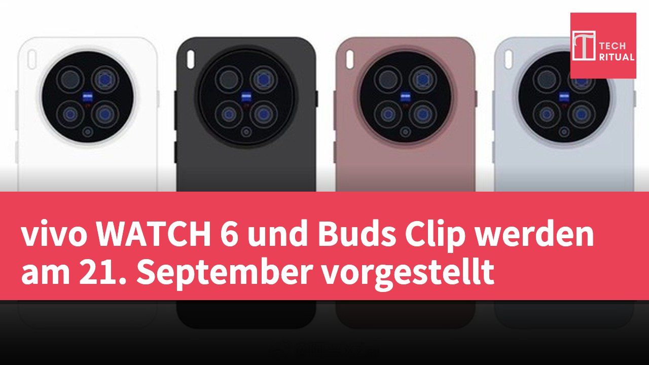 vivo WATCH 6 und Buds Clip werden am 21. September vorgestellt
