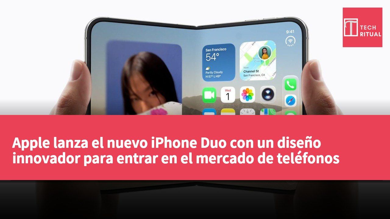 Apple lanza el nuevo iPhone Duo con un diseño innovador para entrar en el mercado de teléfonos plegables.