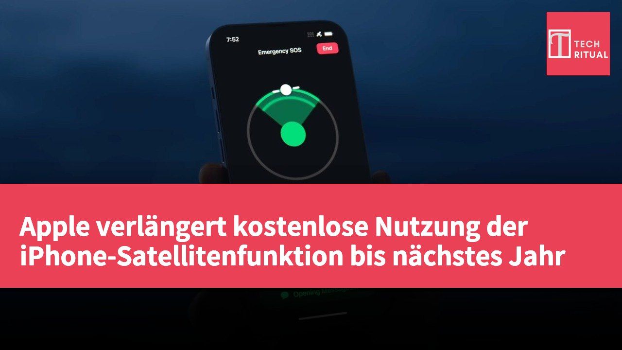 Apple verlängert kostenlose Nutzung der iPhone-Satellitenfunktion bis nächstes Jahr