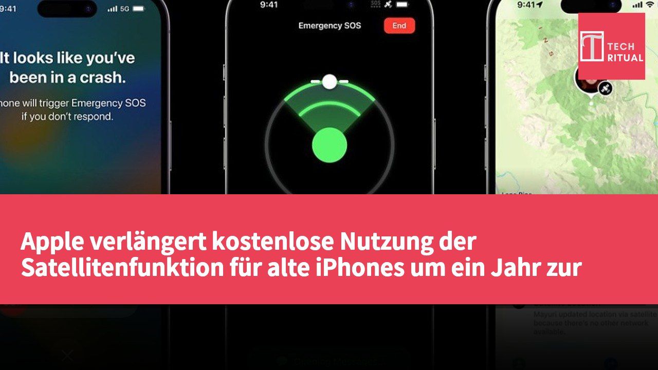 Apple verlängert kostenlose Nutzung der Satellitenfunktion für alte iPhones um ein Jahr zur Verbesserung der Benutzererfahrung