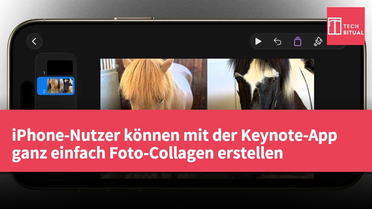 iPhone-Nutzer können mit der Keynote-App ganz einfach Foto-Collagen erstellen