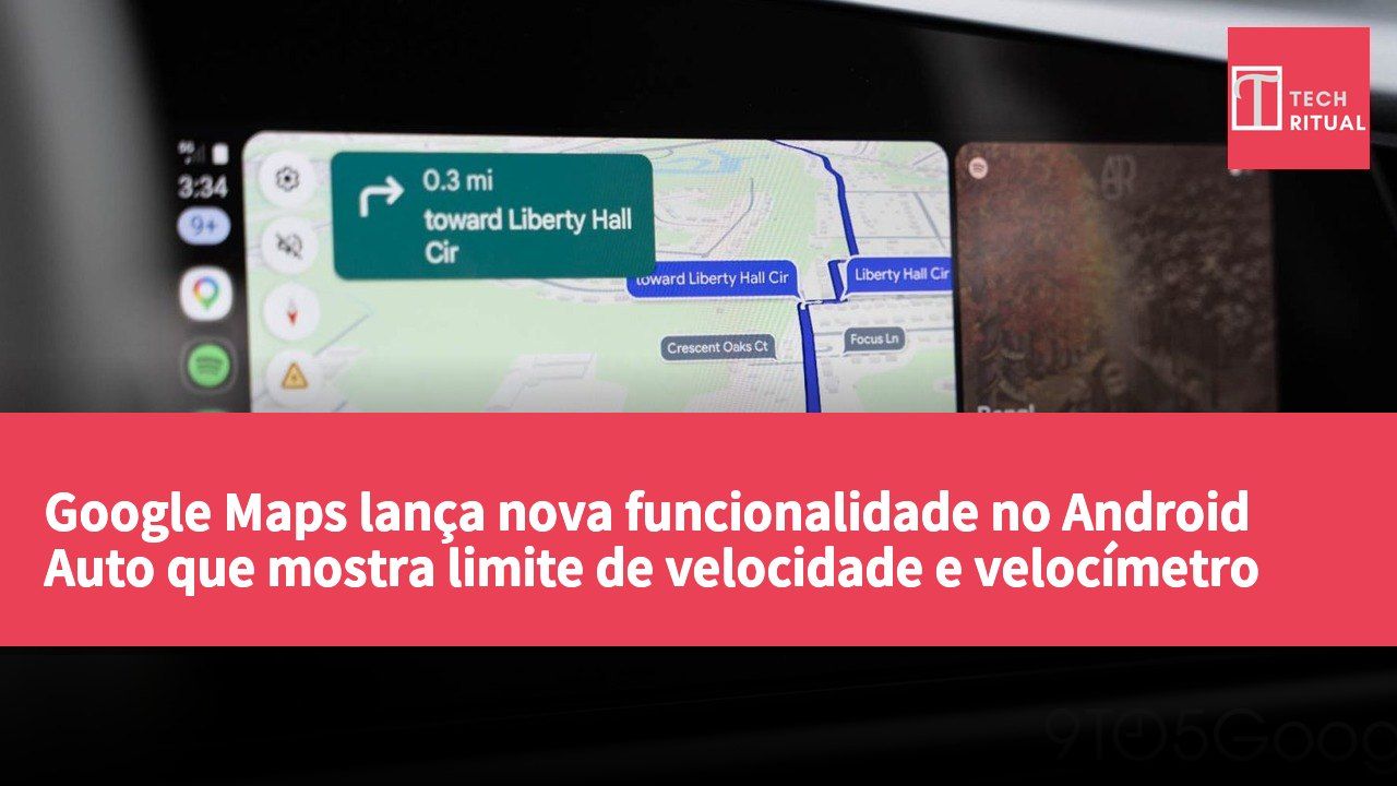 Google Maps lança nova funcionalidade no Android Auto que mostra limite de velocidade e velocímetro em tempo real