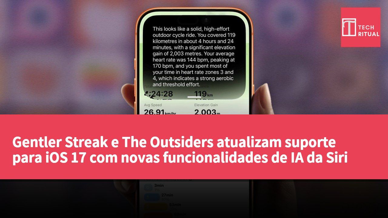 Gentler Streak e The Outsiders atualizam suporte para iOS 17 com novas funcionalidades de IA da Siri