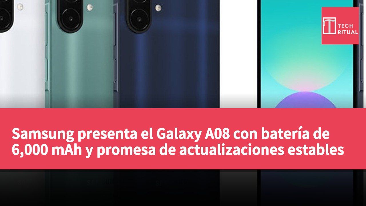 Samsung presenta el Galaxy A08 con batería de 6,000 mAh y promesa de actualizaciones estables