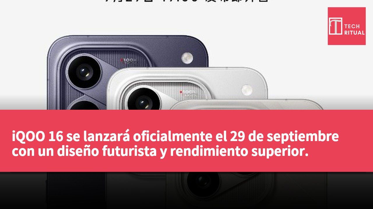 iQOO 16 se lanzará oficialmente el 29 de septiembre con un diseño futurista y rendimiento superior.
