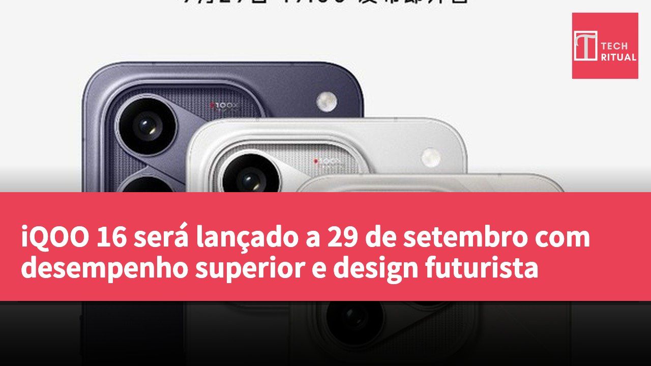 iQOO 16 será lançado a 29 de setembro com desempenho superior e design futurista