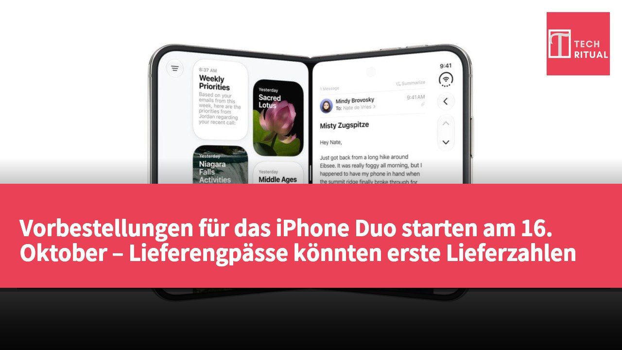 Vorbestellungen für das iPhone Duo starten am 16. Oktober – Lieferengpässe könnten erste Lieferzahlen beeinträchtigen
