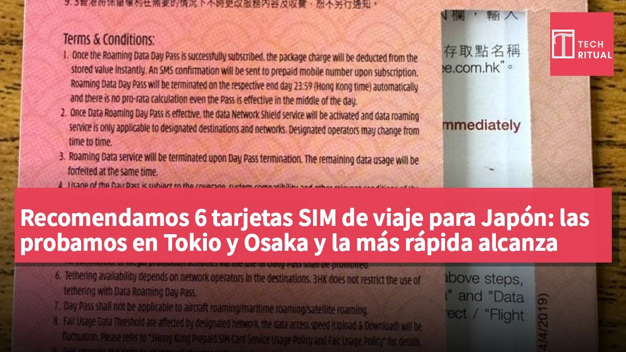 Recomendamos 6 tarjetas SIM de viaje para Japón: las probamos en Tokio y Osaka y la más rápida alcanza 168 Mbps