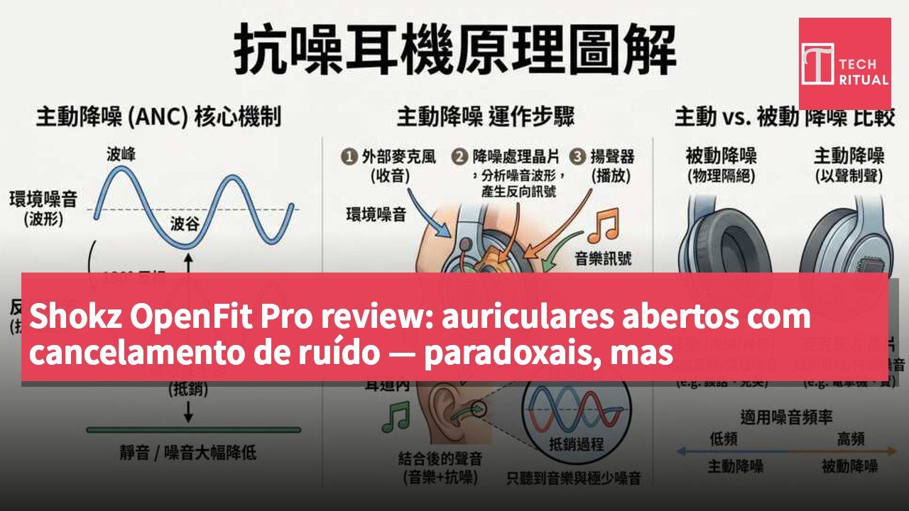 Shokz OpenFit Pro review: auriculares abertos com cancelamento de ruído — paradoxais, mas surpreendentemente eficazes