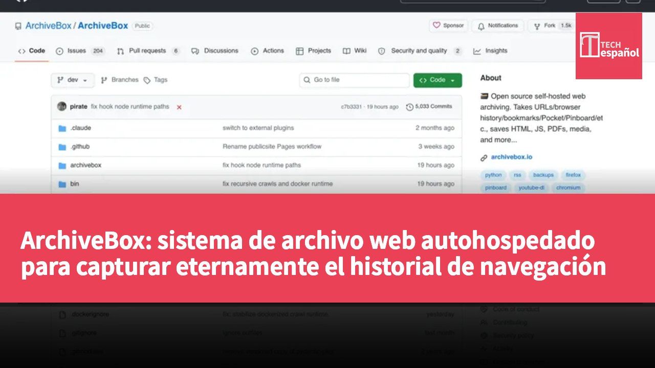 ArchiveBox: sistema de archivo web autohospedado para capturar eternamente el historial de navegación y los marcadores