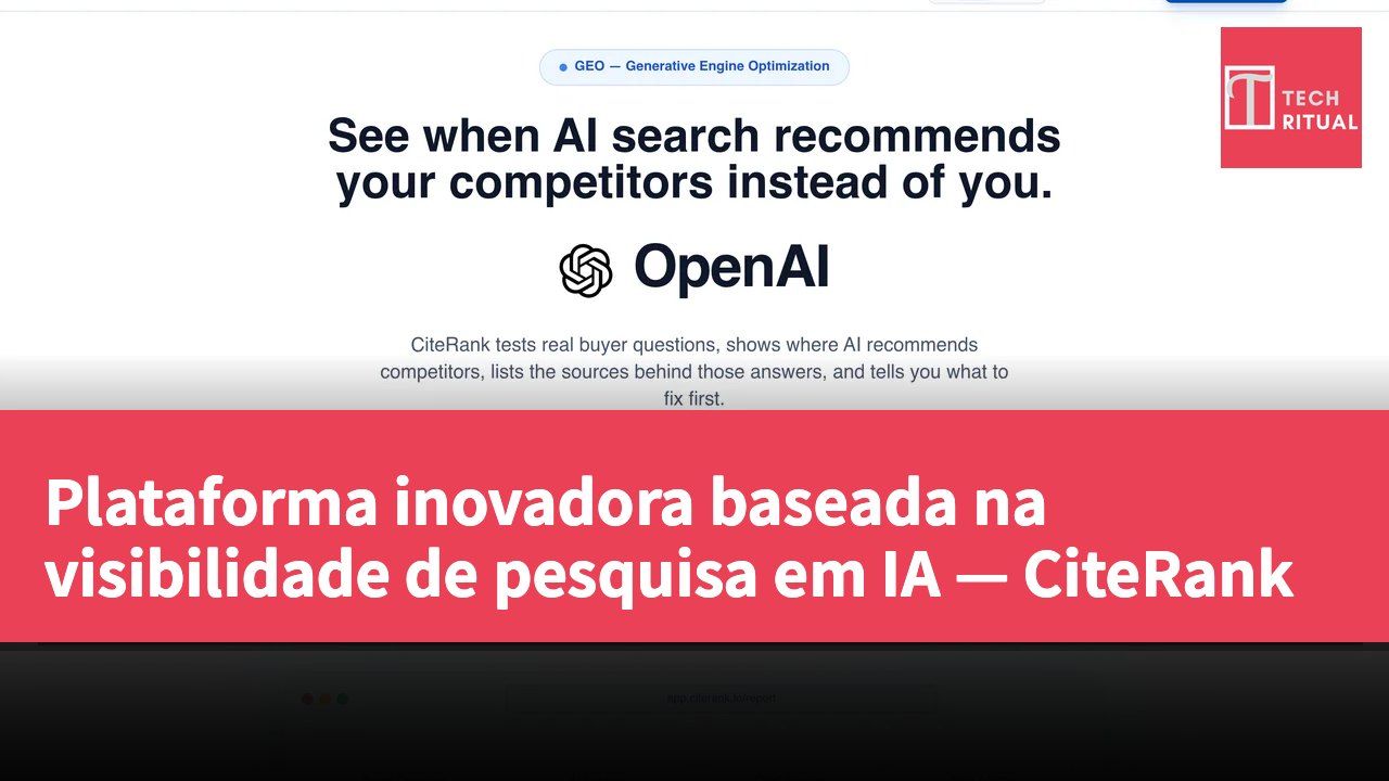 Plataforma inovadora baseada na visibilidade de pesquisa em IA — CiteRank