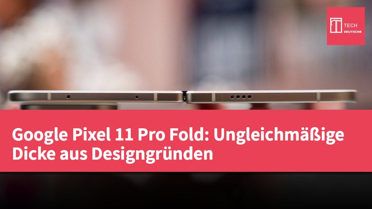 Google Pixel 11 Pro Fold: Ungleichmäßige Dicke aus Designgründen