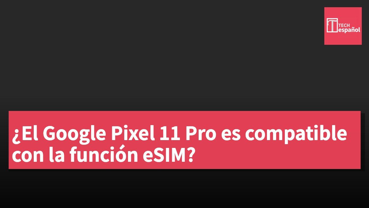 ¿El Google Pixel 11 Pro es compatible con la función eSIM?
