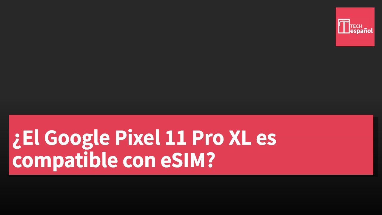 ¿El Google Pixel 11 Pro XL es compatible con eSIM?