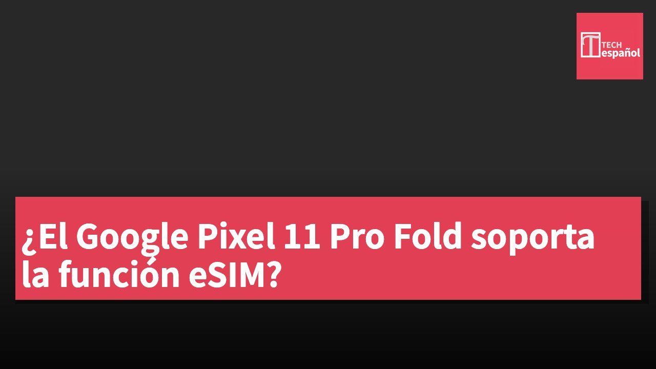 ¿El Google Pixel 11 Pro Fold soporta la función eSIM?