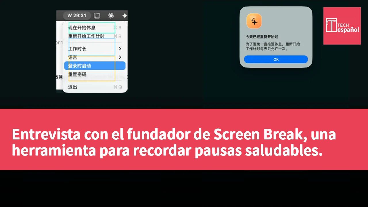Entrevista con el fundador de Screen Break, una herramienta para recordar pausas saludables.
