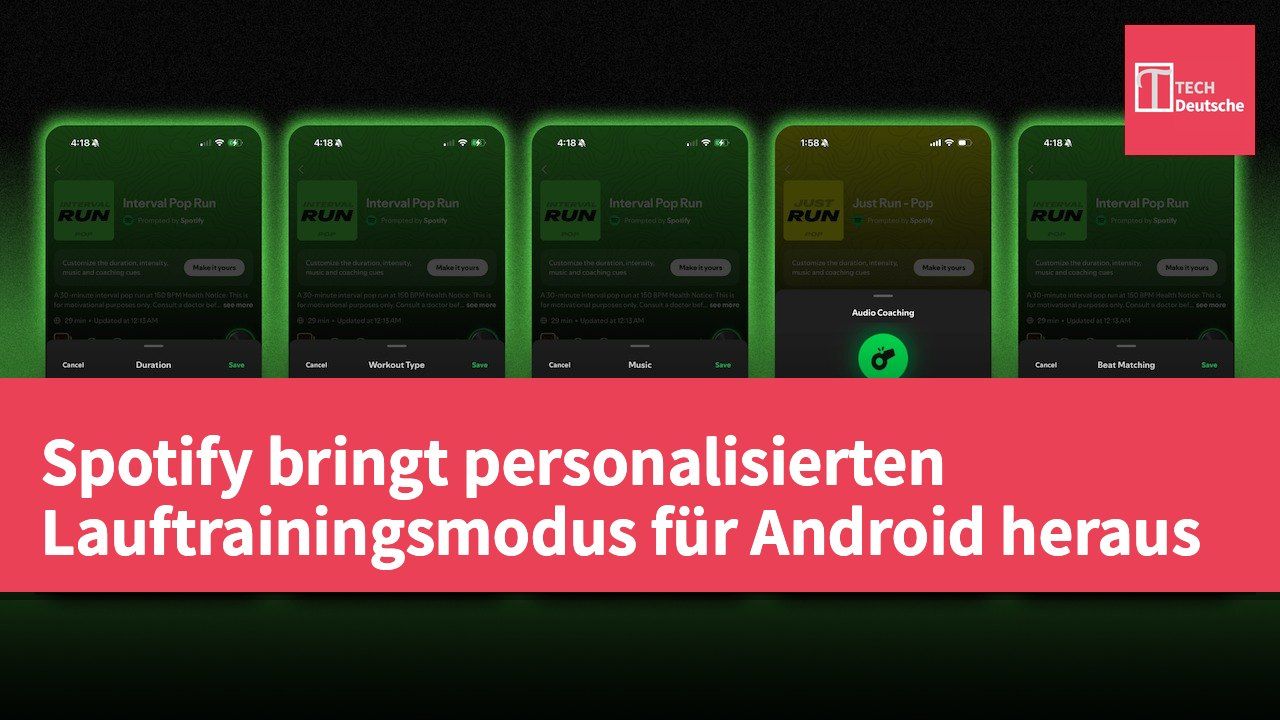 Spotify bringt personalisierten Lauftrainingsmodus für Android heraus