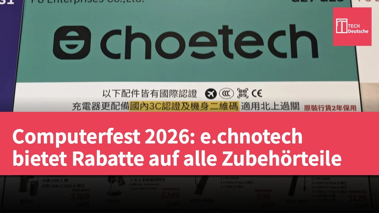 Computerfest 2026: e.chnotech bietet Rabatte auf alle Zubehörteile