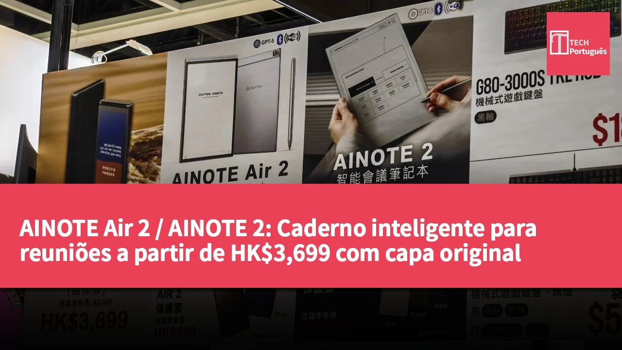 AINOTE Air 2 / AINOTE 2: Caderno inteligente para reuniões a partir de HK$3,699 com capa original incluída
