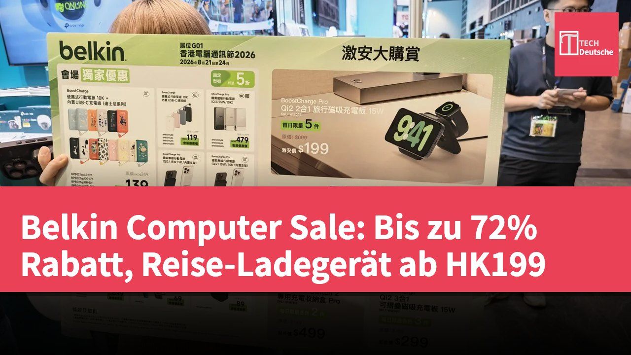 Belkin Computer Sale: Bis zu 72% Rabatt, Reise-Ladegerät ab HK199