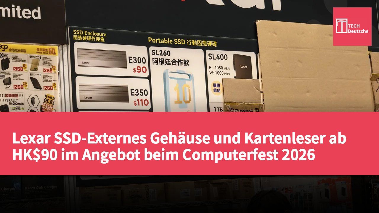 Lexar SSD-Externes Gehäuse und Kartenleser ab HK$90 im Angebot beim Computerfest 2026